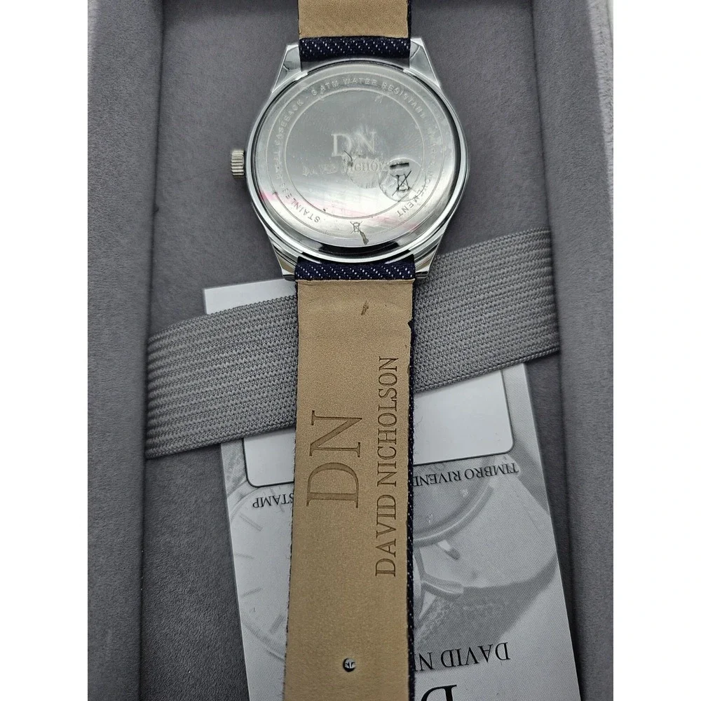 DN David Nicholson Denim Style Band Mens Watch Brand NEW